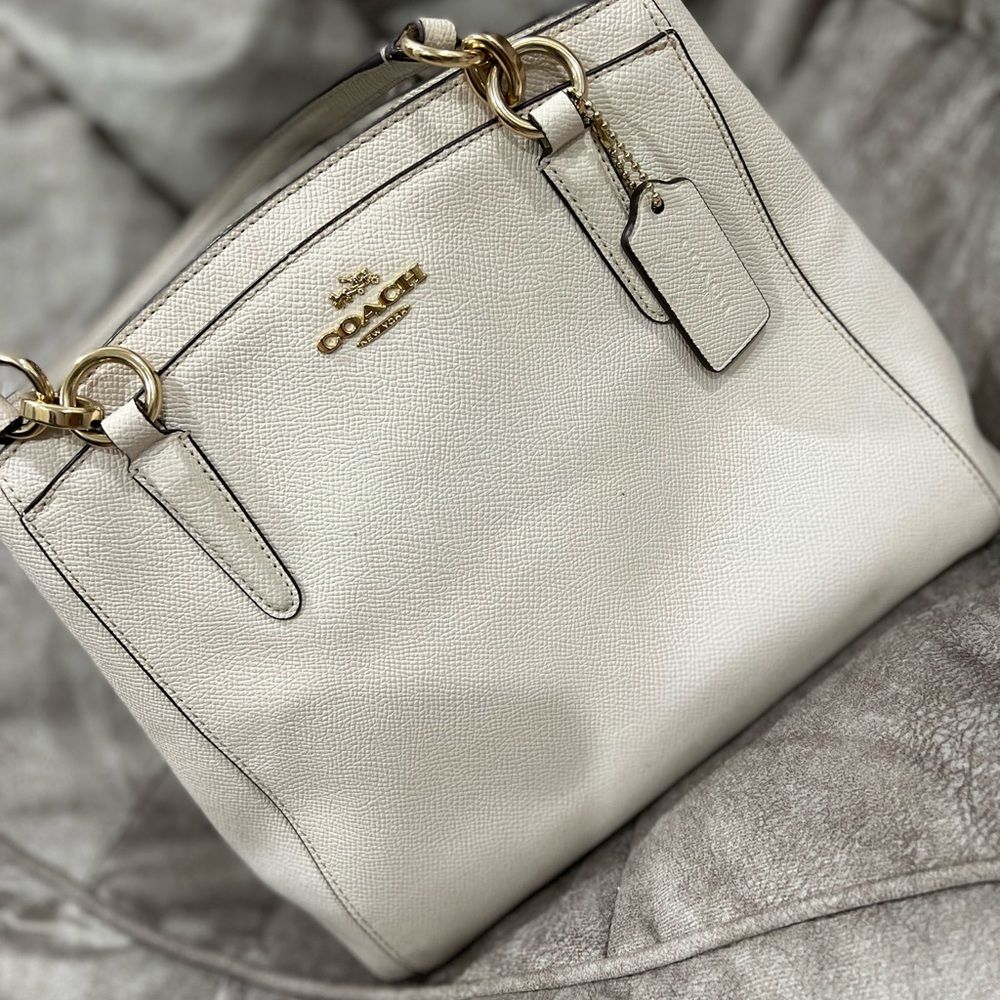 coach white purse